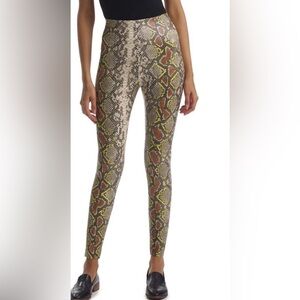 Comando Snake Faux Leather Leggings Full Length Small